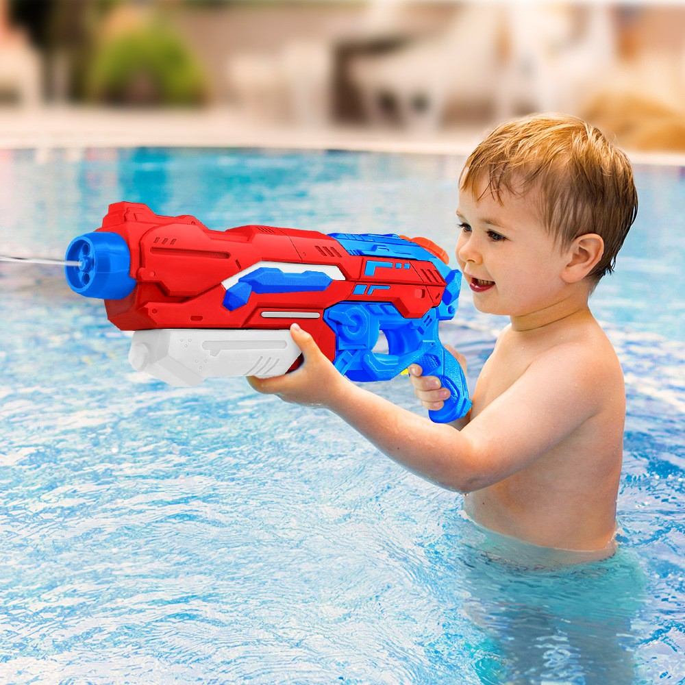 Pistol cu Apa, +6 Ani, Rezervor 1200 ml, din Plastic, 40 x 7 x 20 cm, Rosu/Albastru [4]
