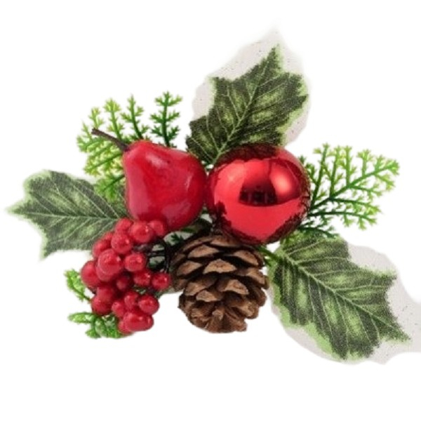 Decoratiune de Craciun, 15 x 23 cm, Model Buchetel 1, Multicolor [2]