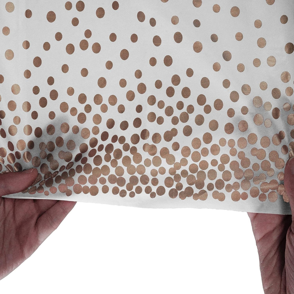 Fata de Masa, din PEVA, Imprimeu Buline, 137 x 274 cm, Impermeabila, Fara Pete, Curatare Rapida, Maro [3]