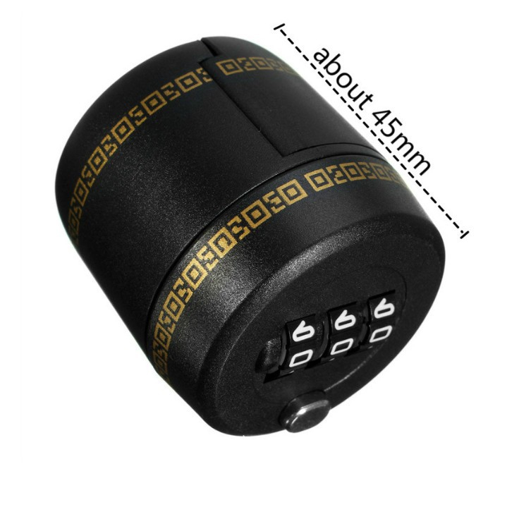 Lacat de Blocare pentru Sticle, Lacat pentru Sticle cu Bauturi, din Plastic PP durabil, Cu Parola din 3 Cifre, 40 x 42 x 45 mm, Negru [8]