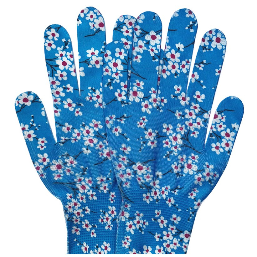 Manusi de Gradinarit, Flippy, din Nailon, Marime Universala 20 cm, Model Inflorat, Antiderapante, Multicolor [7]