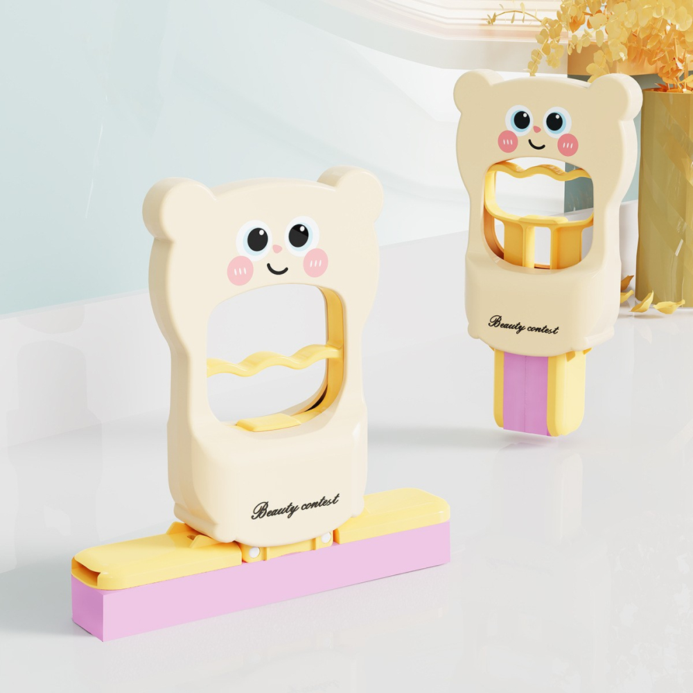 Mini Mop, de Mana, Pliabil, Model Ursulet, din Plastic, 9 x 15 x 15 cm, Roz [5]