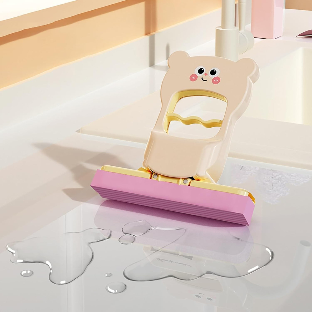 Mini Mop, de Mana, Pliabil, Model Ursulet, din Plastic, 9 x 15 x 15 cm, Roz [4]