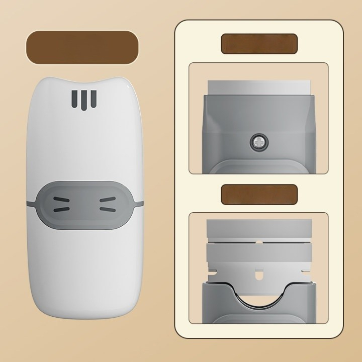 Mini Racleta de Curatare, pentru Etichete, Adezivi, din ABS+ Metal, 2 Lame Incluse, Alb/Gri [2]