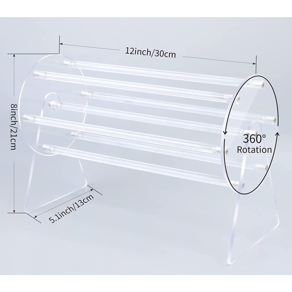 Organizator pentru Accesorii de Par, Flippy, Rotatie 360 Grade, din Plastic, 30 x 21 x 13 cm, Transparent [5]