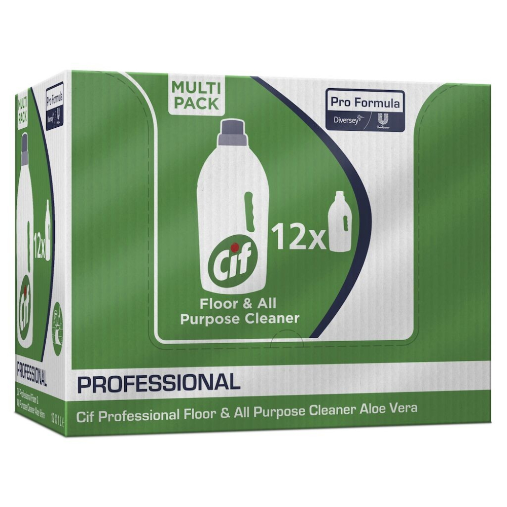 Pachet CIF Professional Floor&amp;APC Aloe Vera - Detergent Pardoseli si Multiple Suprafete, 12x1L [2]