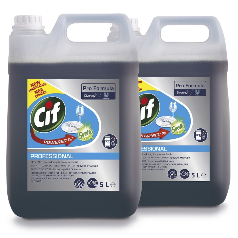 Pachet CIF Professional Rinse Aid - Agent de Clatire pentru Masini de Spalat Vase 2×5 L [6]