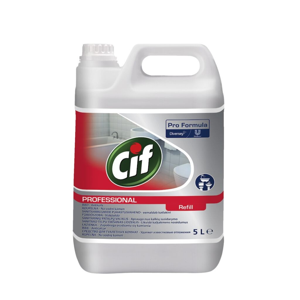 Pachet CIF Professional Washroom - Detergent si Detartrant pentru Suprafetele din Baie, 2×5 L [6]