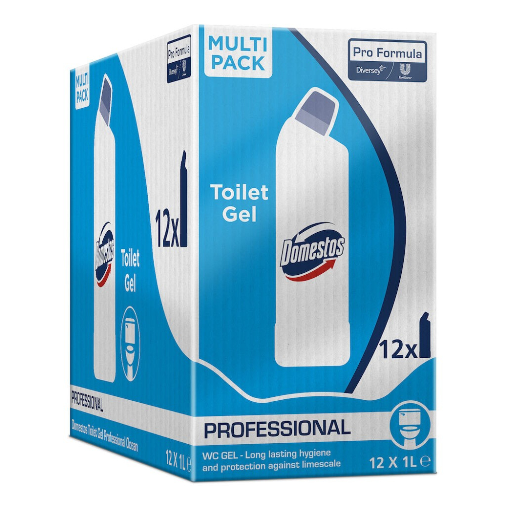 Pachet Domestos Professional Toilet Gel Ocean - Gel Dezinfectant pentru Toaleta, 12×1L [2]
