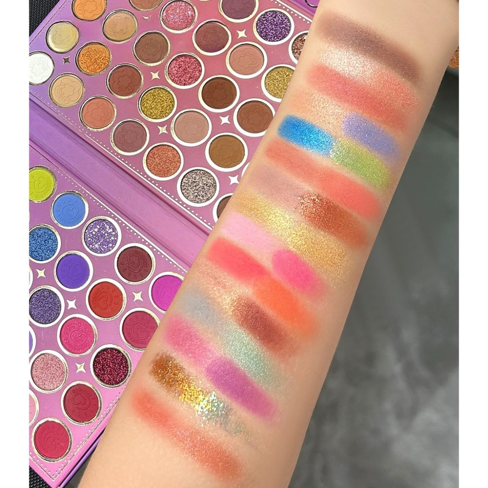 Paleta de Machiaj, KEVIN &amp;amp; COCO, Girl Power, Fard de Pleoape, Iluminator, Blush Cremos, 117 culori, 19 x 14.8 x 3.4 cm [10]