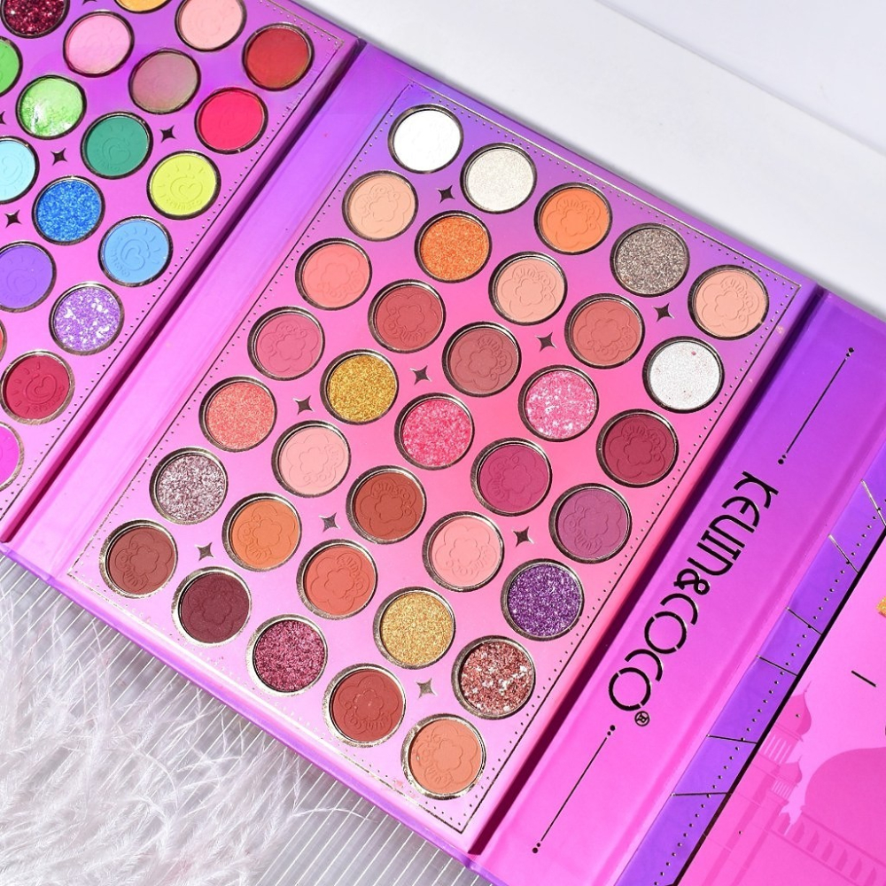 Paleta de Machiaj, KEVIN &amp;amp; COCO, Girl Power, Fard de Pleoape, Iluminator, Blush Cremos, 117 culori, 19 x 14.8 x 3.4 cm [6]