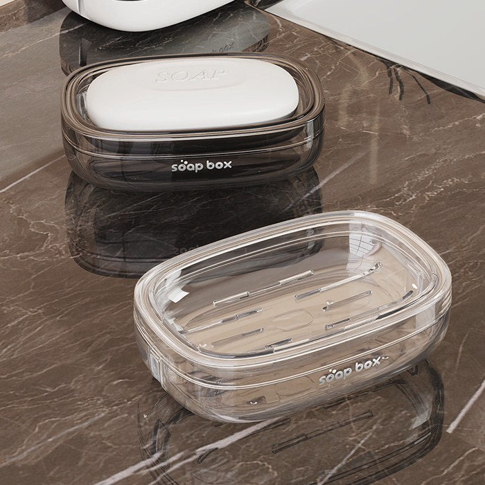 Savoniera, Pentru Blat, PET, Scurgere Optima, din Plastic, 13 x 9 x 4 cm, Gri [4]