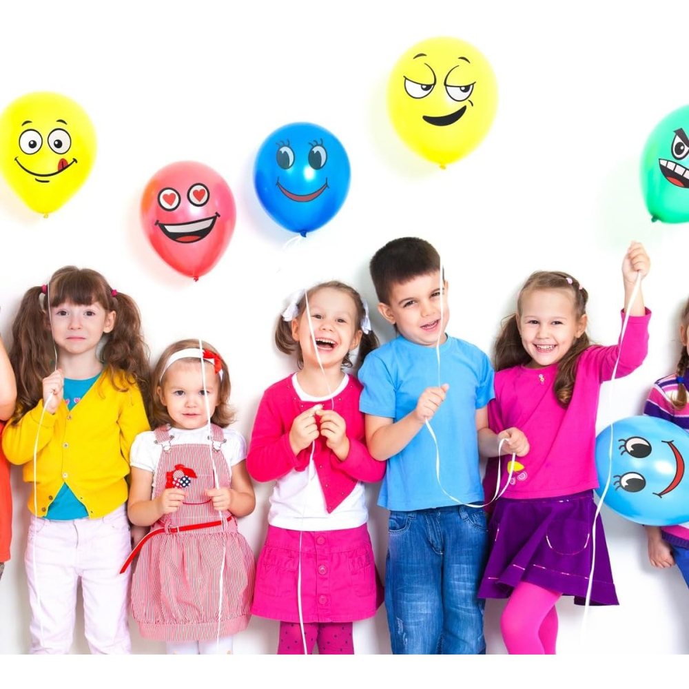 Set 10 Baloane, Model Emoji, din Latex, 25 cm, Multicolor [4]