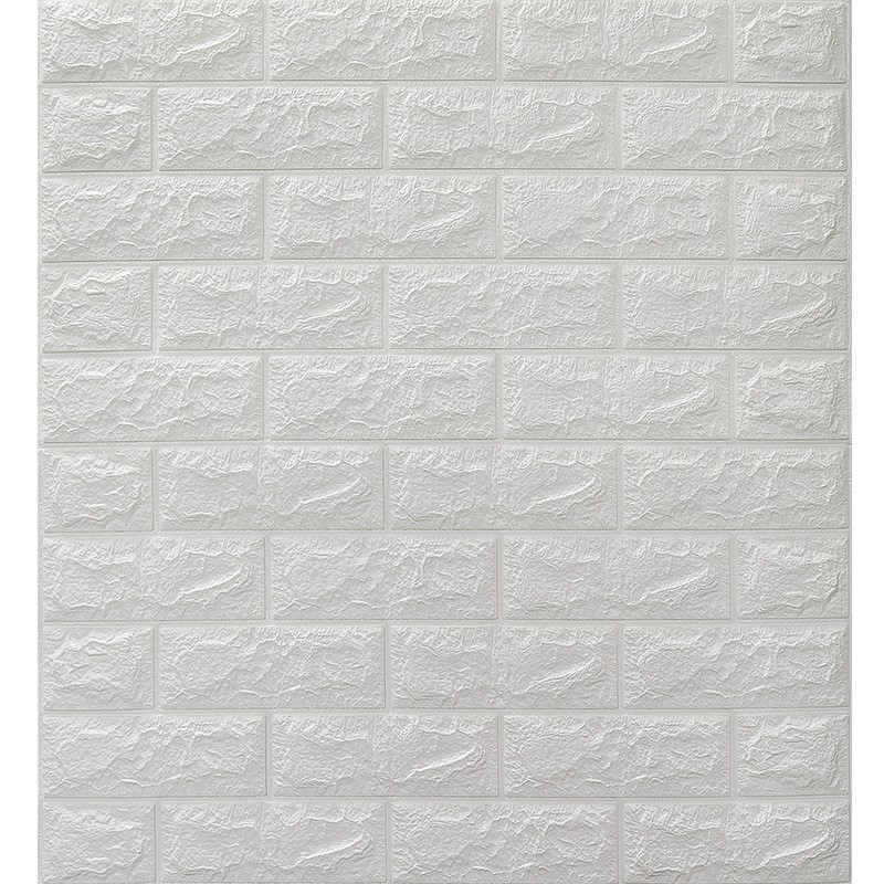 Set 10 Placi de Tapet, Autoadezive, 70 x 77 cm, 3.5 mm Grosime, Suprafata Acoperita 5.3 mp, din PVC, Model Caramida, Gri [5]