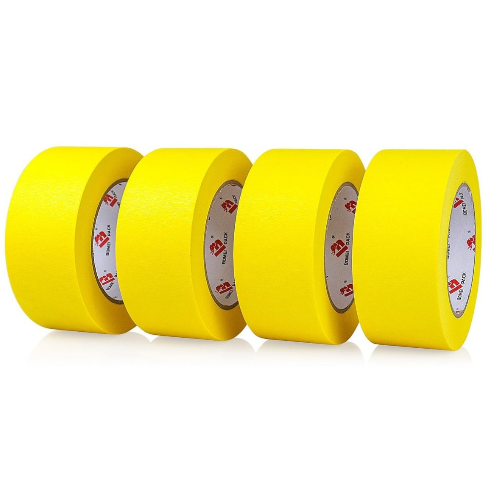 Set 24 Role Banda Adeziva de Mascare, Rezistenta UV, 48mmx50m, Rezistenta, Aderenta, Galbena [2]