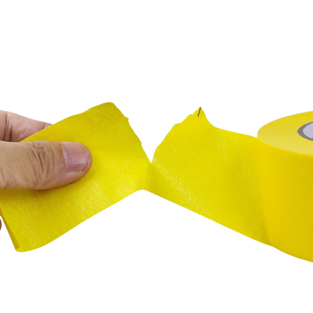 Set 24 Role Banda Adeziva de Mascare, Rezistenta UV, 48mmx50m, Rezistenta, Aderenta, Galbena [4]