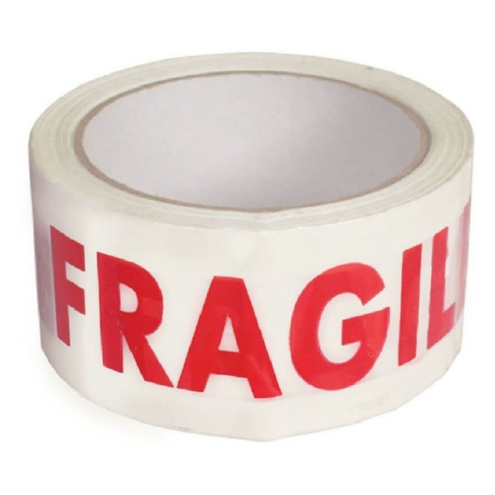 Set 36 Role Banda Adeziva Fragile, Low Noise, 50mmx66m, Sigilare Colete/Pachete Sensibile, Transparent [5]