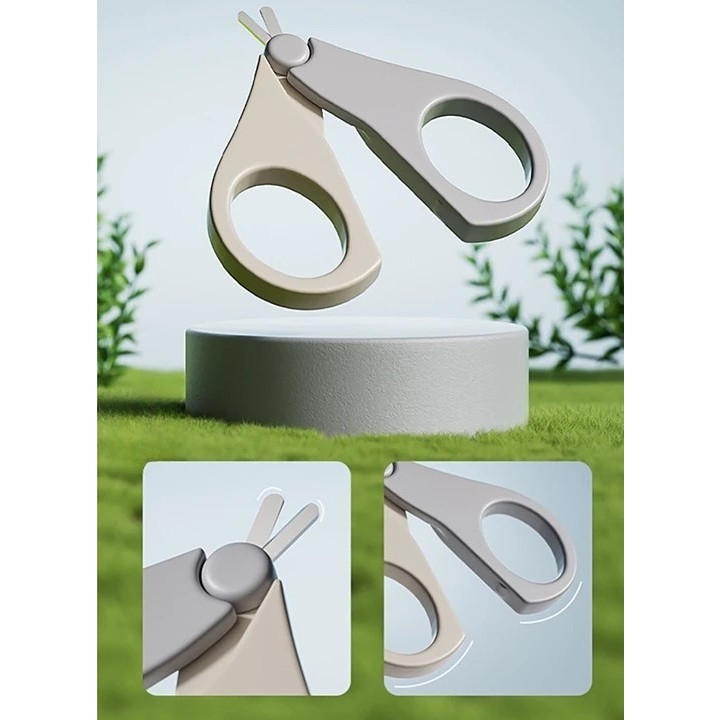 Set 4in1 de Ingrijire Unghii pentru Bebelusi, Cutie de Depozitare Dinozaur Transparent, 0-6 Ani, 11.5 x 9 x 3 cm, Bej [3]