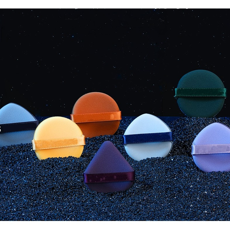 Set 7 Bureti de Machiaj Reutilizabili, Utilizare Umeda sau Uscata, Powder Puff, 5.5 x 5.5 x 0.9 cm, Multicolor [11]