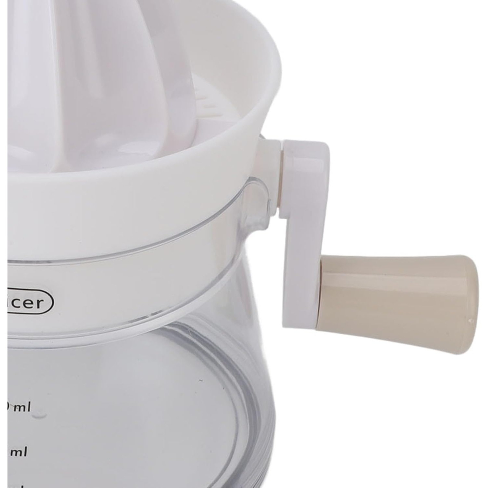 Storcator de Citrice Manual, Rezistente, Usor de Folosit si Depozitat, Durabil, Calitativ, 16.5x13cm, Transparent/ Alb [4]