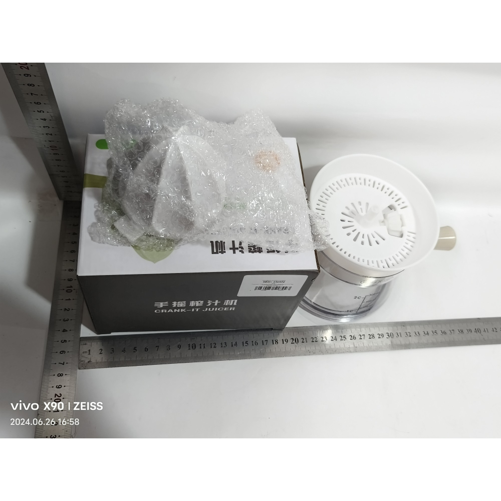 Storcator de Citrice Manual, Rezistente, Usor de Folosit si Depozitat, Durabil, Calitativ, 16.5x13cm, Transparent/ Alb [2]