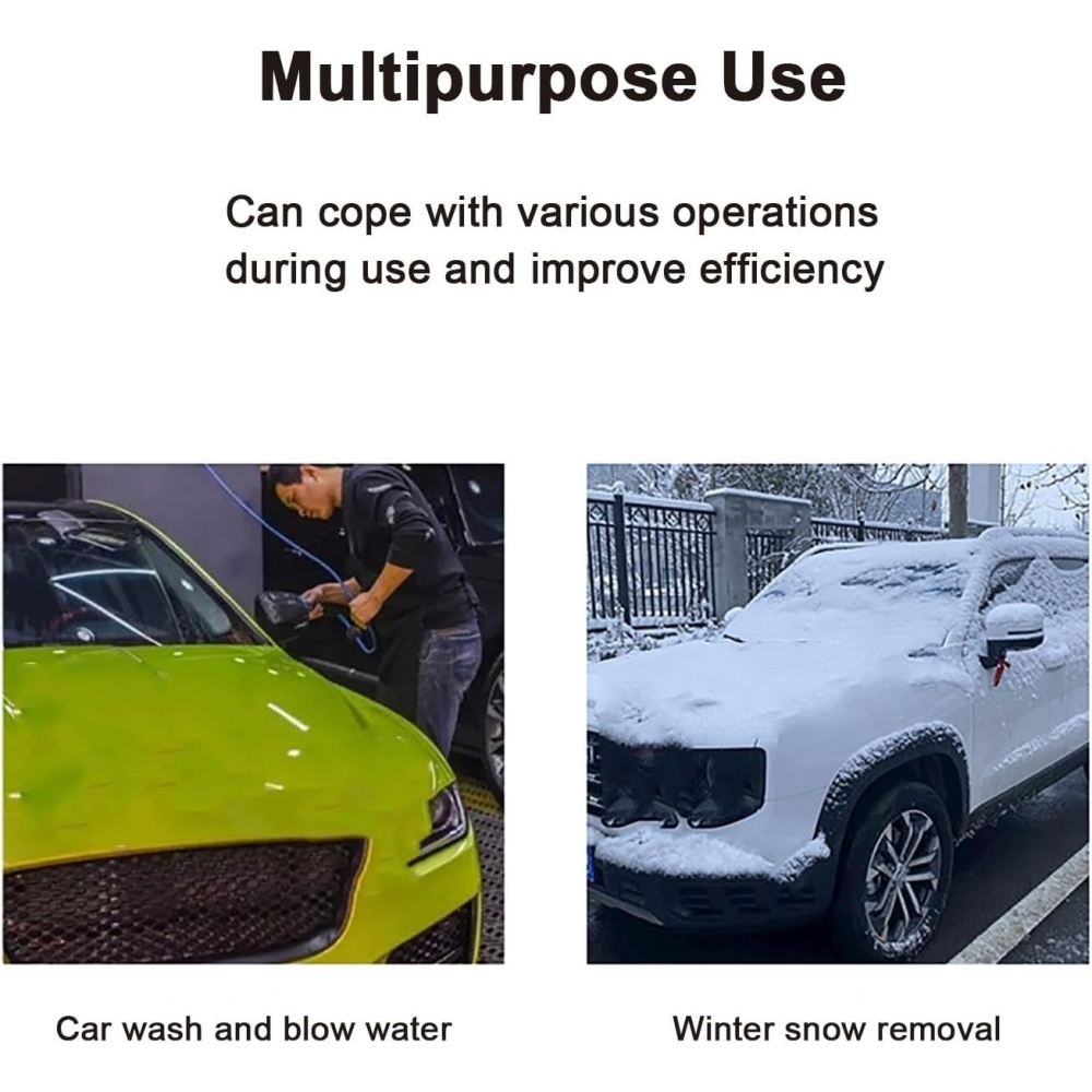 Suflanta de Aer Multifunctionala Portabila, Incarcare Auto, pentru Gratar, Masina, Indepartare Frunze si Praf, 1500 mAh, Viteta de Rotatie 25000 RPM, 2 Baterii de Li si Incarcator, Galben [6]