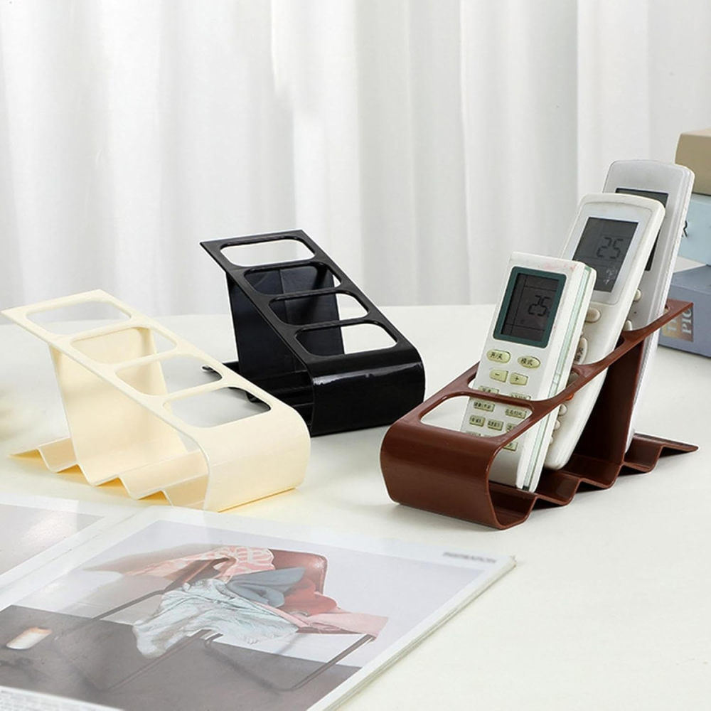 Suport de Birou, din Plastic, pentru Telecomenzi, Telefoane, 18 x 7 x 9 cm, Alb [4]