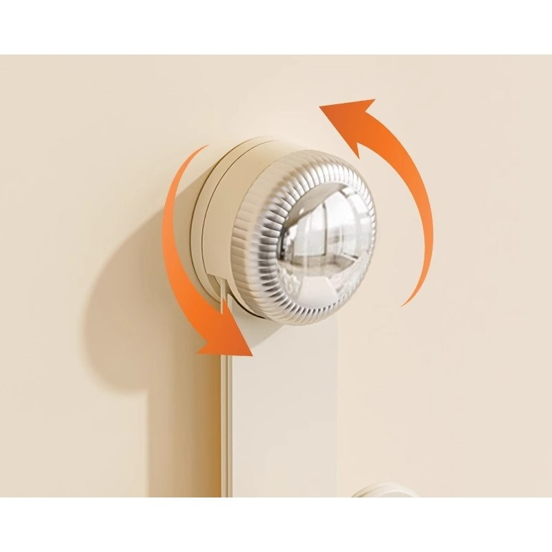 Suport de Bucatarie, Rotativ, din Plastic, Aplicare prin Lipire, 5 x 5 x 18.5 cm, Roz [4]