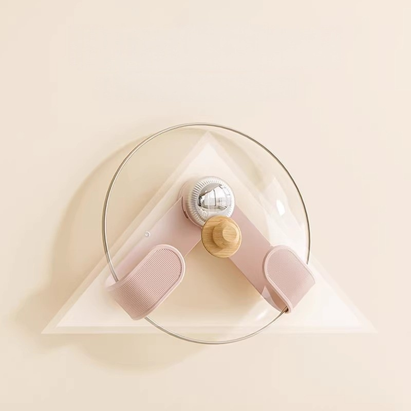 Suport de Bucatarie, Rotativ, din Plastic, Aplicare prin Lipire, 5 x 5 x 18.5 cm, Roz [5]