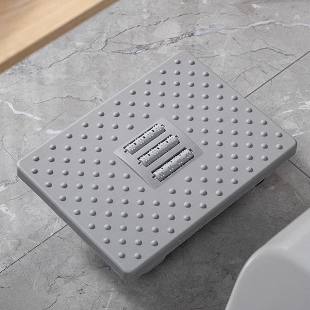 Suport Ergonimic pentru Picioare, Plastic, cu Role de Masaj pentru Talpi, pentru Birou, Usor de Transportat, Detasabil, 33.5x24x12 cm, Gri [11]