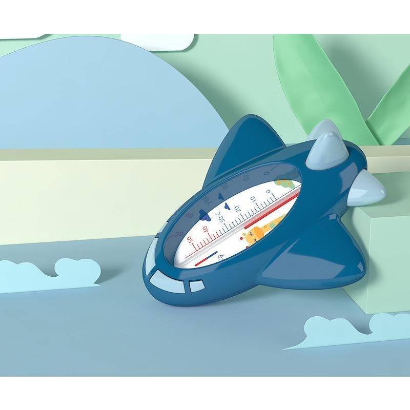Termometru pentru Baie, Plutitor, Rezistent la apa, Multifunctional, Model Avion, 11x10x4 cm, Albastru [2]