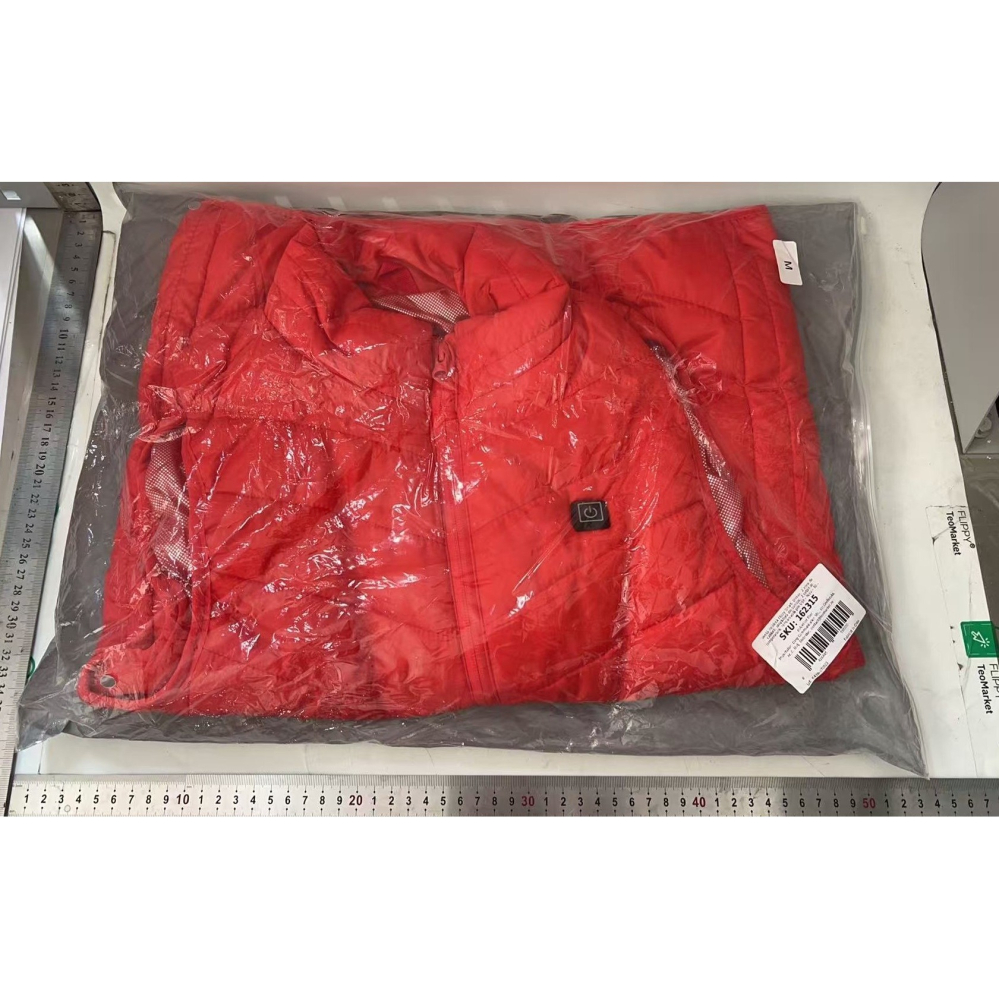 Vesta cu Incalzire, Unisex, 2 Zone de Incalzire, Umplutura Bumbac, 3 Trepte de Temperatura, Incarcare USB, Rosu, 45 - 50 kg, Marime M [7]