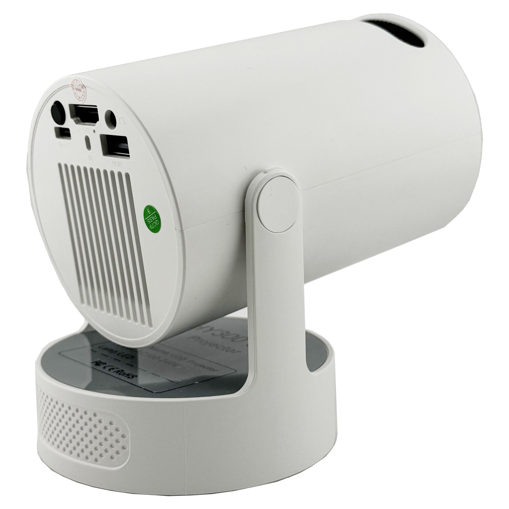 Video Proiector Portabil cilindric HY300ULTRA, Inteligent, ULTRA HD 4K 1920 x 1080, Wireless, Compatibil cu Android/iOS, DC, 17 x 11 x 9.5 cm, Alb [8]