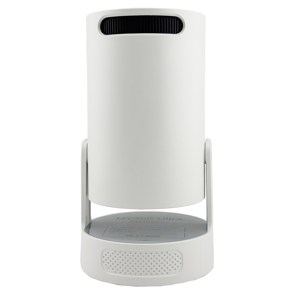 Video Proiector Portabil cilindric HY300ULTRA, Inteligent, ULTRA HD 4K 1920 x 1080, Wireless, Compatibil cu Android/iOS, DC, 17 x 11 x 9.5 cm, Alb [5]
