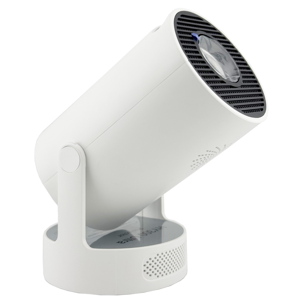 Video Proiector Portabil cilindric HY300ULTRA, Inteligent, ULTRA HD 4K 1920 x 1080, Wireless, Compatibil cu Android/iOS, DC, 17 x 11 x 9.5 cm, Alb [7]