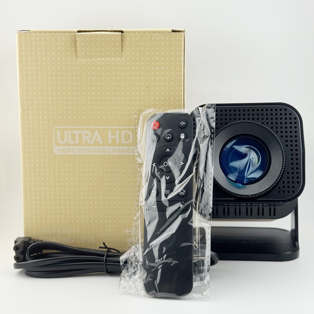 Video Proiector Portabil HY320 MINI, Inteligent pentru Jocuri, Ultra HD 1920 x 1080, Wireless, Compatibil cu Android/iOS, AC, 17 x 10 x 9 cm, Negru [9]