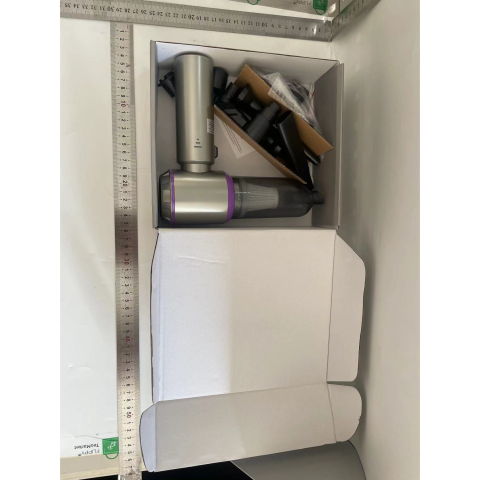 Aspirator Portabil Auto, pentru Casa si Masina, 3 Viteze, Incarcator Tip-C cu Incarcare Rapida, Tub Prelungitor, 2000mAh, 7 Capete de Aspirare si Suflare, 21x20x6.5 cm, Argintiu Mov [1]