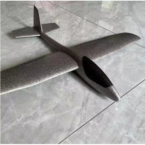 Avion Zburator, Tip Planor, 83 cm Lungime, +3 Ani, din Polistiren, Aruncare 10 - 30 m, Gri [2]