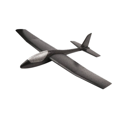 Articole pentru Copii - Avion Zburator, Tip Planor, 83 cm Lungime, +3 Ani, din Polistiren, Aruncare 10 - 30 m, Negru