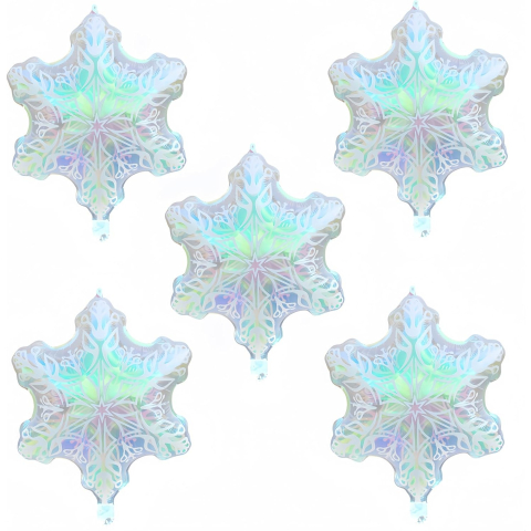 Balon Fulg, din Folie de Aluminiu, cu Reflexe Irizante, 47x60cm, Argintiu [3]