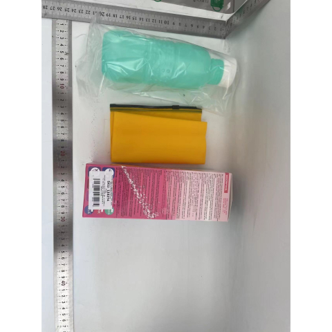 Bideu Portabil pentru Igiena Intima, pentru Postpartum/ Postoperator, 450 mL, cu Capac si Husa Galbena, 29.5x7 cm, Culoare Recipient Verde [4]