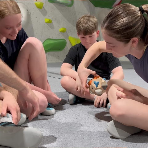 Bloc de Antrenat Forta Degetelor, pentru Escaladat, din Lemn, 11 x 11 cm, Multicolor [1]