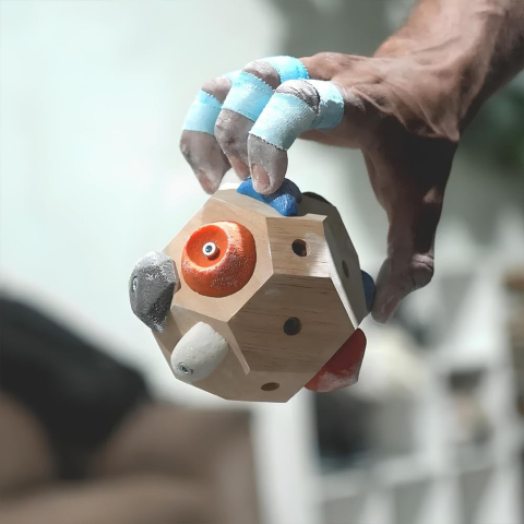 Bloc de Antrenat Forta Degetelor, pentru Escaladat, din Lemn, 11 x 11 cm, Multicolor [2]