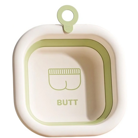 Articole pentru baie - Cada Pliabila pentru Baie pentru Copii, Cadita pentru Bebelusi, Model Patrat pentru Fundulet, Verde, 30x30x3.5 cm, 3.5 L