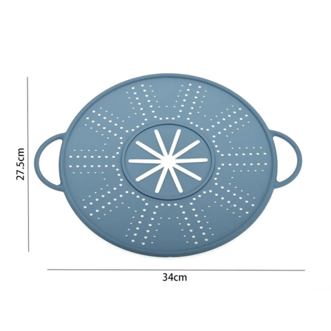 Capac Sita pentru Tigaie, Flippy, 28 inch, Capac din Silicon pentru Scuregere, Rezistent la Remperaturi ridicate, Anti-Stropire, Deflector de Ulei, Verde deschis [1]