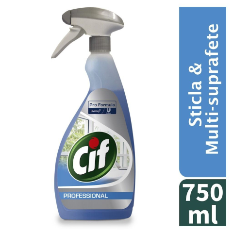 CIF Professional Glass &amp; Multi Surface - Detergent Geamuri si Suprafete 0.75 L [3]