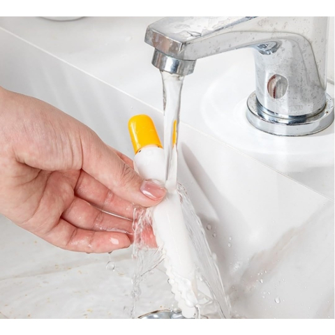 Cleste Multifunctional, 2in1, Cleste pentru Parul Cazut si Mini Racleta pentru Depuneri, din ABS, Model Rata, Alb [2]