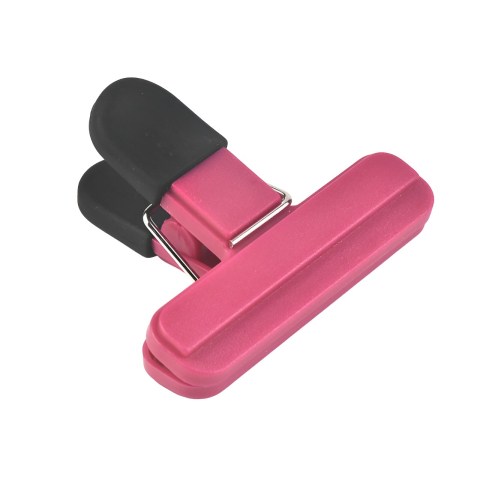 Accesorii Bucătărie - Cleste Multifunctional pentru Sigilarea Pungilor, din Plastic, Mentine Alimentele Proaspete, 7x6.5 cm, Roz