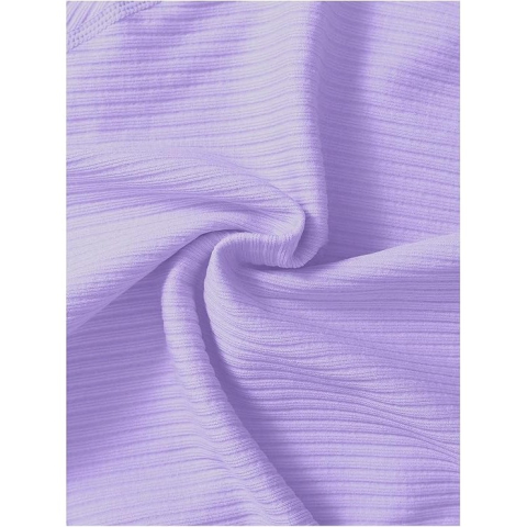 Costum pentru Fitness/Yoga, pentru Femei, Material Elastic, Spandex, Talie Inalta, Mov, Marime S [2]