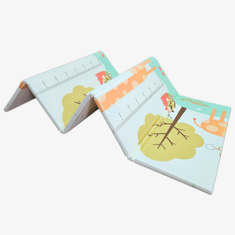 Covoras de Joaca pentru Copii Termic cu 2 Fete, Model Girafe si Pinguini, cu Spuma, Impermeabil, Antiderapant, 200cm x 180cm x 1cm [5]